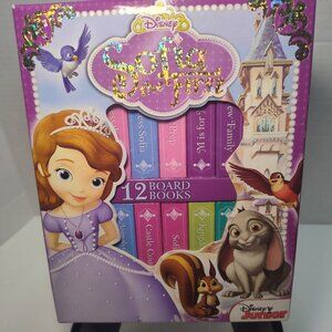 Disney Sofia the First My First Library Board Book Set 12 Mini Books in Case NEW